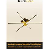 Enzo Light Nova 6 Gold LED Tavan Avize – Kumandalı Dim Edilebilir – Aşağı Işık - Sarı Işık