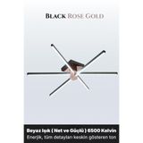 ENZO LIGHT Nova 6 Rose Gold 6500K LED Tavan Avize – Kumandalı Dim Edilebilir – Aşağı Işık