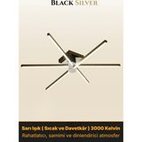 Enzo Light Nova 6 Silver LED Tavan Avize – Kumandalı Dim Edilebilir – Aşağı Işık - Gri - Sarı Işık