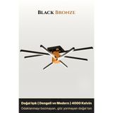 ENZO LIGHT Nova 8 Bronz 4000K LED Tavan Avize – Kumandalı Dim Edilebilir – Aşağı Işık