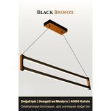 ENZO LIGHT Orion Bronz 4000K Lineer LED Sarkıt Avize – Kumandalı Dim Edilebilir – Aşağı Işık 30 x 60