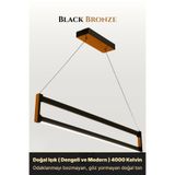ENZO LIGHT Orion Bronz 4000K Lineer LED Sarkıt Avize – Kumandalı Dim Edilebilir – Yukarı & Aşağı Işık 60 x 60