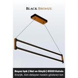 ENZO LIGHT Orion Bronz 6500K Lineer LED Sarkıt Avize – Kumandalı Dim Edilebilir – Aşağı Işık 30 x 60