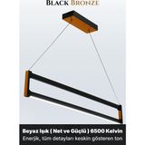 Enzo Light Orion Bronz Lineer LED Sarkıt Avize – Kumandalı Dim Edilebilir – Yukarı & Aşağı Işık - Beyaz Işık