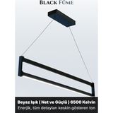 Enzo Light Orion Füme Lineer LED Sarkıt Avize – Kumandalı Dim Edilebilir – Yukarı & Aşağı Işık - Beyaz Işık