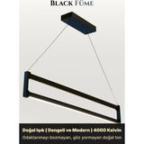 Enzo Light Orion Füme Lineer LED Sarkıt Avize – Kumandalı Dim Edilebilir – Yukarı & Aşağı Işık - Doğal Işık