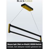 Enzo Light Orion Gold Lineer LED Sarkıt Avize – Kumandalı Dim Edilebilir – Yukarı & Aşağı Işık - Beyaz Işık
