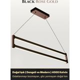 Enzo Light Orion Rose Gold Lineer LED Sarkıt Avize – Kumandalı Dim Edilebilir – Aşağı Işık