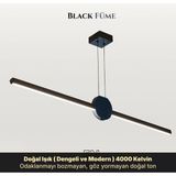 Enzo Light UnoS Genç Odası & Çalışma Masası Lineer Sarkıt Avize Füme - Doğal Işık 4000K