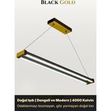 Enzo Light Vega Gold Lineer LED Sarkıt Avize – Kumandalı Dim Edilebilir – Aşağı Işık - Doğal Işık