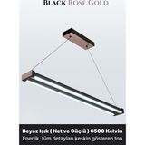 Enzo Light Vega Rose Gold Lineer LED Sarkıt Avize – Kumandalı Dim Edilebilir – Aşağı Işık - Beyaz Işık