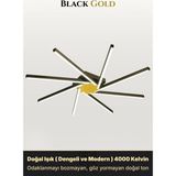 Enzo Light Zenit 8 Gold 6500K LED Tavan Avize – Kumandalı Dim Edilebilir – Aşağı Işık