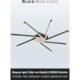 Enzo Light Zenit 8 Rose Gold LED Tavan Avize – Kumandalı Dim Edilebilir – Aşağı Işık - Beyaz Işık