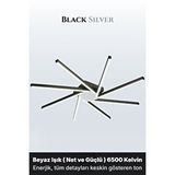 Enzo light Zenit 8 Silver 6500k Led Tavan Avize – Kumandalı Dim Edilebilir – Aşağı Işık Çok Renkli