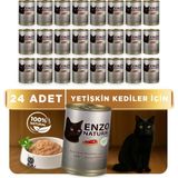 Enzo Natural Kuzu Etli Konserve Yaş Kedi Maması 410 gr x 24