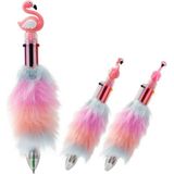 eOfis 5314B 6 Renk Çok Fonksiyonlu Flamingo Peluş Tükenmez Kalem