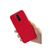 Eonaks Huawei Mate 20 Lite Kılıf Kamera Korumalı Silikon Rubber Arka Kapak - Kırmızı