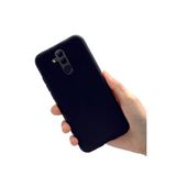 Eonaks Huawei Mate 20 Lite Kılıf Kamera Korumalı Silikon Rubber Arka Kapak - Siyah
