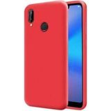 Eonaks Huawei P20 Lite Kamera Korumalı Silikon Rubber Arka Kapak Kırmızı Kılıf