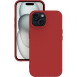 Eonaks iPhone 15 Plus Kılıf Kamera Korumalı Silikon Rubber Arka Kapak - Kırmızı