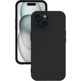 Eonaks iPhone 15 Plus Kılıf Kamera Korumalı Silikon Rubber Arka Kapak - Siyah