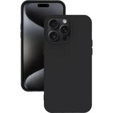Eonaks iPhone 15 Pro Max Kılıf Kamera Korumalı Silikon Rubber Arka Kapak - Siyah