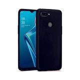 Eonaks Oppo A12S Kamera Korumalı Silikon Rubber Arka Kapak Siyah Kılıf