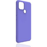 Eonaks Oppo A15S Kamera Korumalı Silikon Rubber Arka Kapak Lila Kılıf