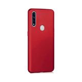 Eonaks Oppo A31 Kamera Korumalı Silikon Rubber Arka Kapak Kırmızı Kılıf