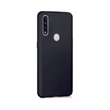 Eonaks Oppo A31 Kamera Korumalı Silikon Rubber Arka Kapak Siyah Kılıf