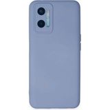 Eonaks Oppo A96 Kamera Korumalı Silikon Rubber Arka Kapak Lila Kılıf