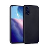 Eonaks Oppo Reno 5 Kamera Korumalı Silikon Rubber Arka Kapak Siyah Kılıf