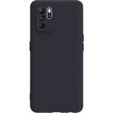 Eonaks Oppo Reno 6 Kamera Korumalı Silikon Rubber Arka Kapak Siyah Kılıf
