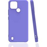 Eonaks Realme C21Y Kamera Korumalı Silikon Rubber Arka Kapak Lila Kılıf