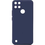 Eonaks Realme C25Y Kamera Korumalı Silikon Rubber Arka Kapak Lacivert Kılıf