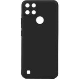 Eonaks Realme C25Y Kamera Korumalı Silikon Rubber Arka Kapak Siyah Kılıf