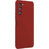 Eonaks Tecno Camon 18 Kamera Korumalı Silikon Rubber Arka Kapak Kırmızı Kılıf