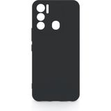Eonaks Tecno Pova Neo Kamera Korumalı Silikon Rubber Arka Kapak Siyah Kılıf