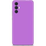 Eonaks Tecno Spark 8 Pro Kamera Korumalı Silikon Rubber Arka Kapak Lila Kılıf