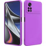 Eonaks Xiaomi Poco M4 Pro Kamera Korumalı Silikon Rubber Arka Kapak Lila Kılıf