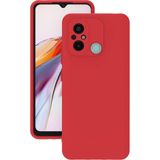 Eonaks Xiaomi Redmi 12C Kılıf Kamera Korumalı Silikon Rubber Arka Kapak - Kırmızı