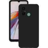 Eonaks Xiaomi Redmi 12C Kılıf Kamera Korumalı Silikon Rubber Arka Kapak - Siyah