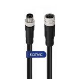 Eonvic Endüstriyel M8 4 Pin A-Code Erkek - Dişi Konnektör Kalıplı Korumalı Havacılık Sensörü Kablosu Su Geçirmez IP67 Kedi 5e Yüksek Flex Kablo 5M
