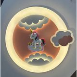 EOS Aydınlatma Baby Unicorn 🦄: Kız Çocuk Odaları Için Kumandalı ve Çok Fonksiyonlu Tavan Lambası ve Gece Lambası - Sarı - Gün Işığı - Beyaz