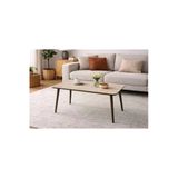 Eos Mobilya Eos Traverten Desenli Orta Sehpa 96X54x46 Cm – Ceviz Ayaklı Modern Salon Sehpası