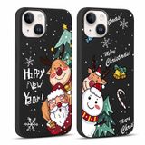 Eouine 2 Paket Merry Christmas Telefon Kılıfı iPhone 14 Plus [6,7 inç], Sevimli Silikon Kapak Kırmızı Noel Baba Geyik Ağacı Kardan Adam Desenli, Çizilmez Darbeye Dayanıklı Yumuşak Hediyeler Kız