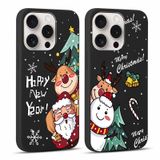 Eouine 2'li Paket Merry Christmas Telefon Kılıfı iPhone 15 Pro [6,1 inç], Sevimli Silikon Kılıf Kırmızı Noel Baba Geyik Ağacı Kardan Adam Desenli, Çizilmez Darbeye Dayanıklı Yumuşak Hediyeler Kız