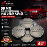 EP Garaj Otomotiv 56 mm Audi Modellere Uyumlu Jant Göbek Kapağı – 4 Adet Set | Orijinal Alman Üretimi