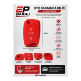EP GARAJ OTOMOTİV OTO KUMANDA KILIFI - KIRMIZI SİLİKON ÜRÜN