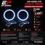 EP Garaj Otomotiv Universal LED Angel Eye (Halo Rıng) Gündüz Farı Halkası 70 mm Çap – 2 Adet Set